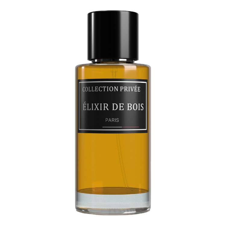 Parfum Collection Privée Paris : Un homme et une femme se promènent dans un jardin oriental luxuriant, attirés par l'essence mystérieuse d'Elixir de Bois.