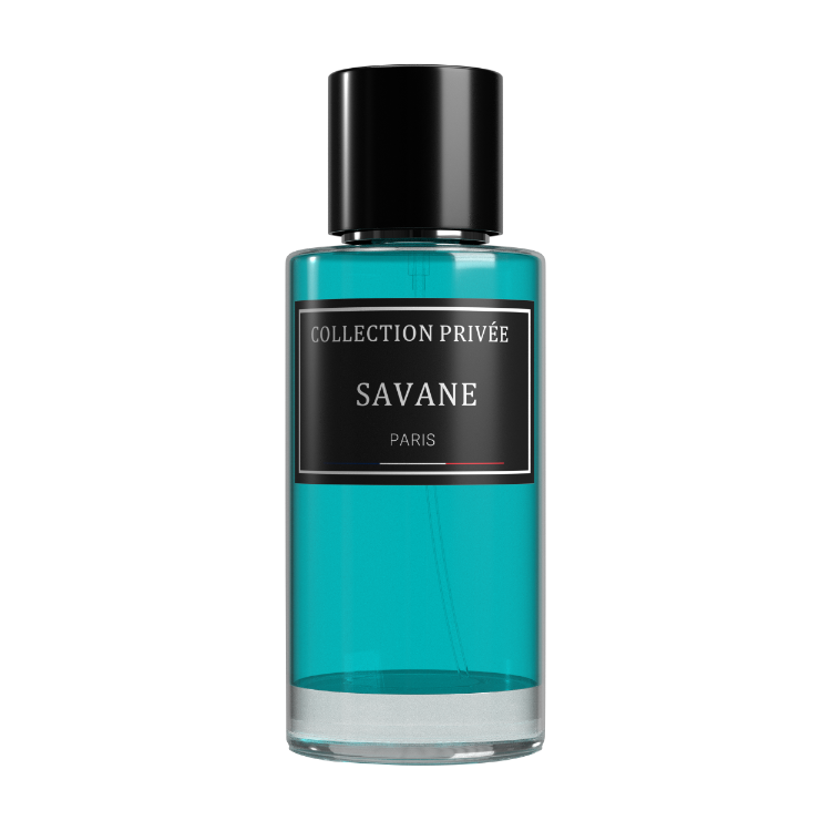 Savane Collection Privée Paris, l'esprit d'aventure. Un homme traverse une savane ensoleillée, le regard déterminé et l'esprit d'aventure.